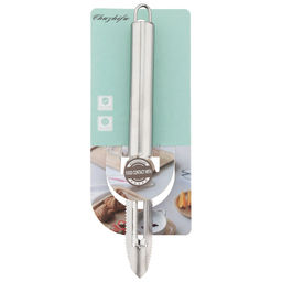 Питер Овощечистка из нержавеющей стали, прямая, 21,3х2х2см, с зубчиками, на картоне (Китай) - Домашняя Мода фото 4