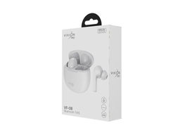 Наушники с микрофоном Bluetooth VIXION "VF-08" вкладыши (БП-00001045) сенсорные, время работы до 6часов, белые
