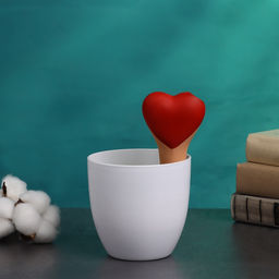 Автополив для комнатных растений «Сердечко», 14×4.6 см, керамика, набор 4 шт., МИКС