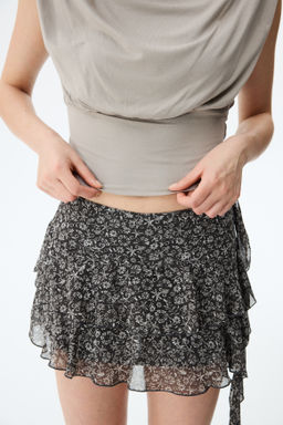 Falda escalonada con panel drapeado - H&m фото 6