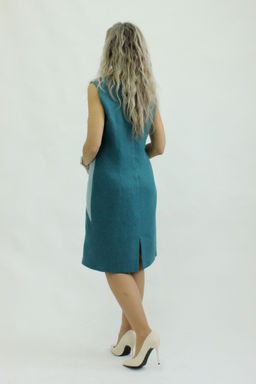 100% ЛЁН Платье ПОЛУПРИЛЕГАЮЩЕЕ - Елецкие узоры фото 3