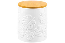 Банка д/хранения 650 мл 10*10*12,5 см Тропики с дер. крышк. с сил. упл. - Elan gallery фото 6