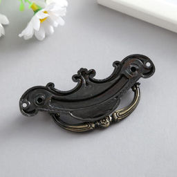 Ручка для шкатулки металл Узоры бронза 9х4 см - Арт узор фото 3