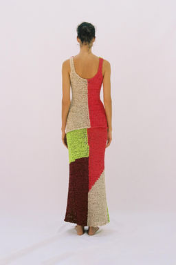 FALDA MIDI PUNTO COLOR BLOCK / Multicolor - Zara фото 2