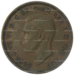 Монета 1/2 пенни 1938 года Австралия