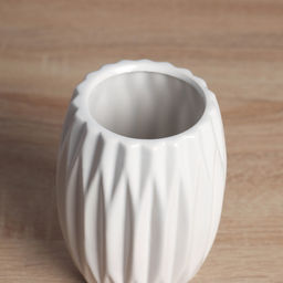 Ваза для цветов «Тьяго», грани, 14×9.5 см, керамика, белая