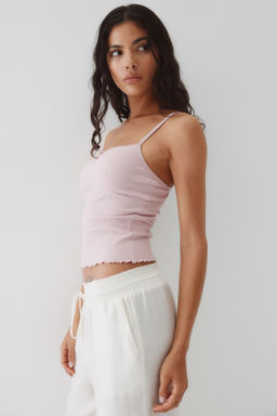 Top de tirantes con ribete de encaje - H&m фото 6