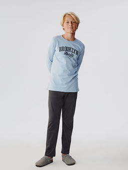 Bisiklet Yaka Erkek ?ocuk Pijama Tak?m?