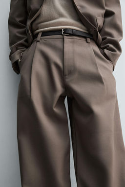 BALLOON FIT PLEATED TROUSERS - Zara фото 6