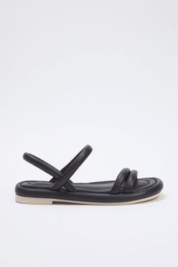 Trendyol Shoes Siyah Cift Bantl? Dolgulu Kad?n Duz Sandalet TAKSS25SD00018 - Trendyolmilla фото 6