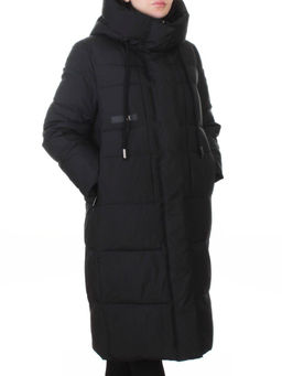 8818 BLACK Пальто зимнее женское (200 гр. холлофайбер)