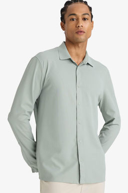 SLIM FIT Uzun Kollu G_mlek - Defacto фото 5