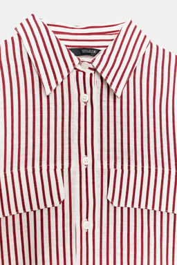 CAMISA RAYAS CON LINO / rayas - Zara фото 9