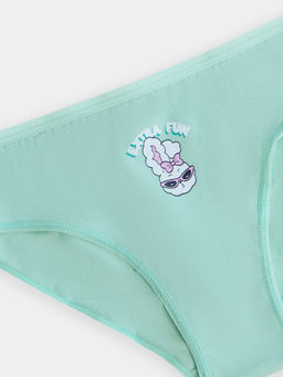 Цена за 2 штуки! Трусы для девочек слипы зеленые с печатью - Mark formelle фото 3