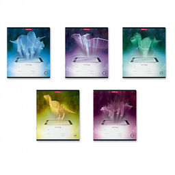 Цена за 160 шт. Тетрадь школьная ученическая ErichKrause Digital Dino, 24 листа, клетка (в плёнке по 10 шт.) фото 2