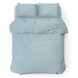 Пододеяльник Евростандарт на пуговицах "Голубая мята" 200х215см, сатин 135г/м2, хлопок 100%, упаковка "классическая" ПВХ 28х41см, "Домашняя мода" (Россия)