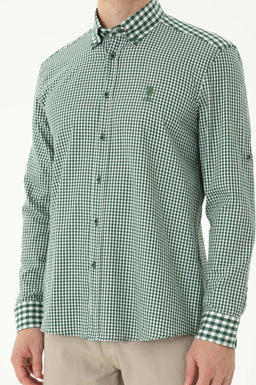Мужская зеленая рубашка с длинным рукавом - U.s. polo assn фото 13