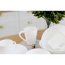 Кружка Доляна «Грация», 350 мл, стеклокерамика, белая