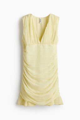 Vestido drapeado de gasa