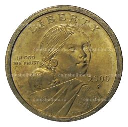 1 доллар 2000 года P США Сакагавея  Парящий Орел