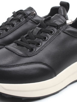 03-A9050-1 BLACK Кроссовки женские (натуральная кожа)