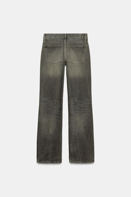 JEANS TRF WIDE LEG TIRO BAJO / Khaki claro - Zara фото 8