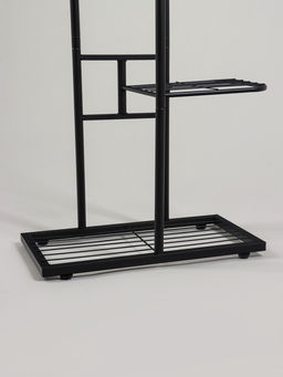 Подставка для цветов Greengo, 3 полки, 43×22×57 см, напольная, металл, чёрная