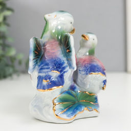 Фигурка керамика «Уточки-мандаринки цветные», 11×7×11.5 см