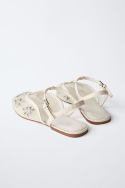 EMBROIDERED FANCY SLINGBACK BALLET FLATS - Zara фото 6