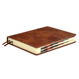 Ежедневник датированный 2024 ESCALADA, А6+, 176 л., арт. 63801/ 15 ТИВОЛЛИ ГЛОСС КОРИЧНЕВЫЙ