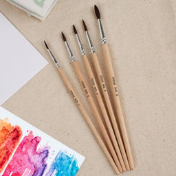 Кисти для масляной живописи 5 штук набор / 7676 /уп 24/480/1,2,3,4,5