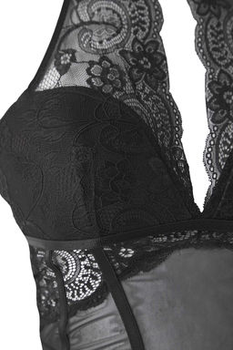 Siyah Dantel Biye Detayl? Kapl? Orme Body THMAW26BD00000 - Trendyolmilla фото 2