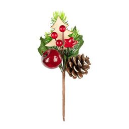 Blumentag VDD-12 Веточка декоративная с шишкой и ягодами 6 х 1 шт. 19 см 01