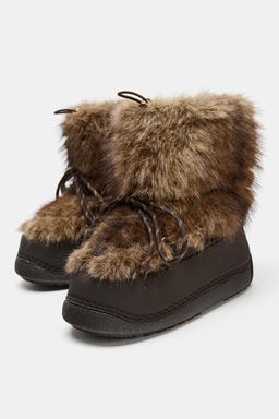 COMBINED FAUX FUR ANKLE BOOTS SKI COLLECTION - Zara фото 20