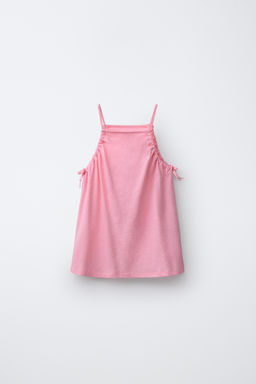 CONJUNTO TOP Y BERMUDA CON ALGOD?N Y LINO / Rosa medio