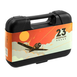 Набор инструментов в кейсе ЛОМ 23 ФЕВРАЛЯ, в подарочной упаковке, 8 предметов