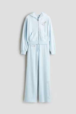 Conjunto de 2 piezas en velour con motivo