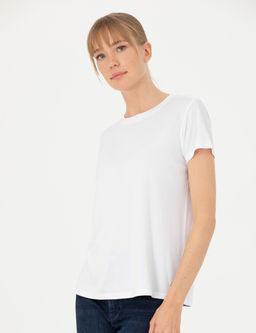 Beyaz Regular Fit Basic Ti__rt