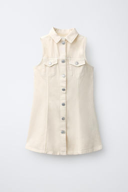 VESTIDO DENIM BOTONES / Crudo