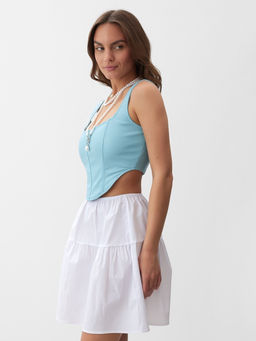Корсет женский кожаный MIST, размер 48 (XL), голубой