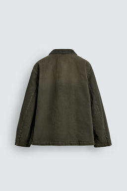 WASHED JACKET WITH COMBINED COLLAR - Zara фото 18