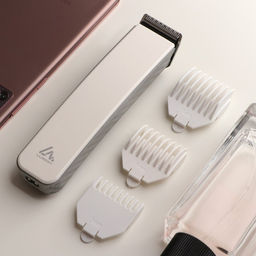 Машинка для стрижки Luazon LTRI-21, 3 Вт, 3 насадки, LED-индикатор, от АКБ, белая