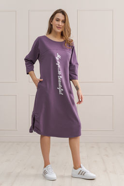 Платье женское из футера My life черничный