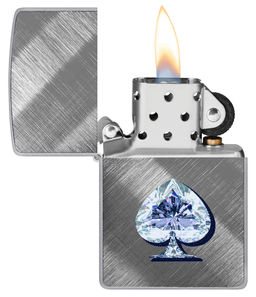 Зажигалка ZIPPO Сверкающая карта Пик | Gleaming Spade 46472  фото 3