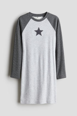 Vestido estampado con manga ragl?n