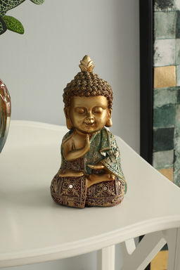 Декоративная фигура Будды Happy Buddha Home Philosophy. Цвет золотой. Размер 10,5х9х19,5 см.