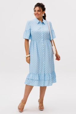 Платье ANELLI 1555 небесный цвет  фото 3