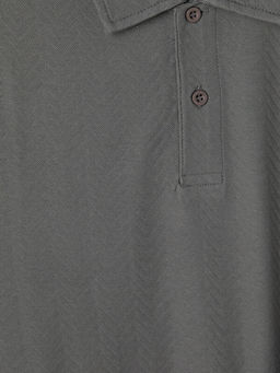 Polo Yaka Desenli Standart Fit Erkek Ti??rt