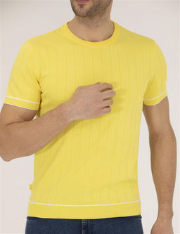 A__k Sar_ Slim Fit Bisiklet Yaka Triko Ti__rt - Pierre cardin фото 6