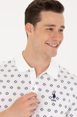 U. S. Polo Assn Мужская белая футболка с воротником-поло - U.s. polo assn фото 16